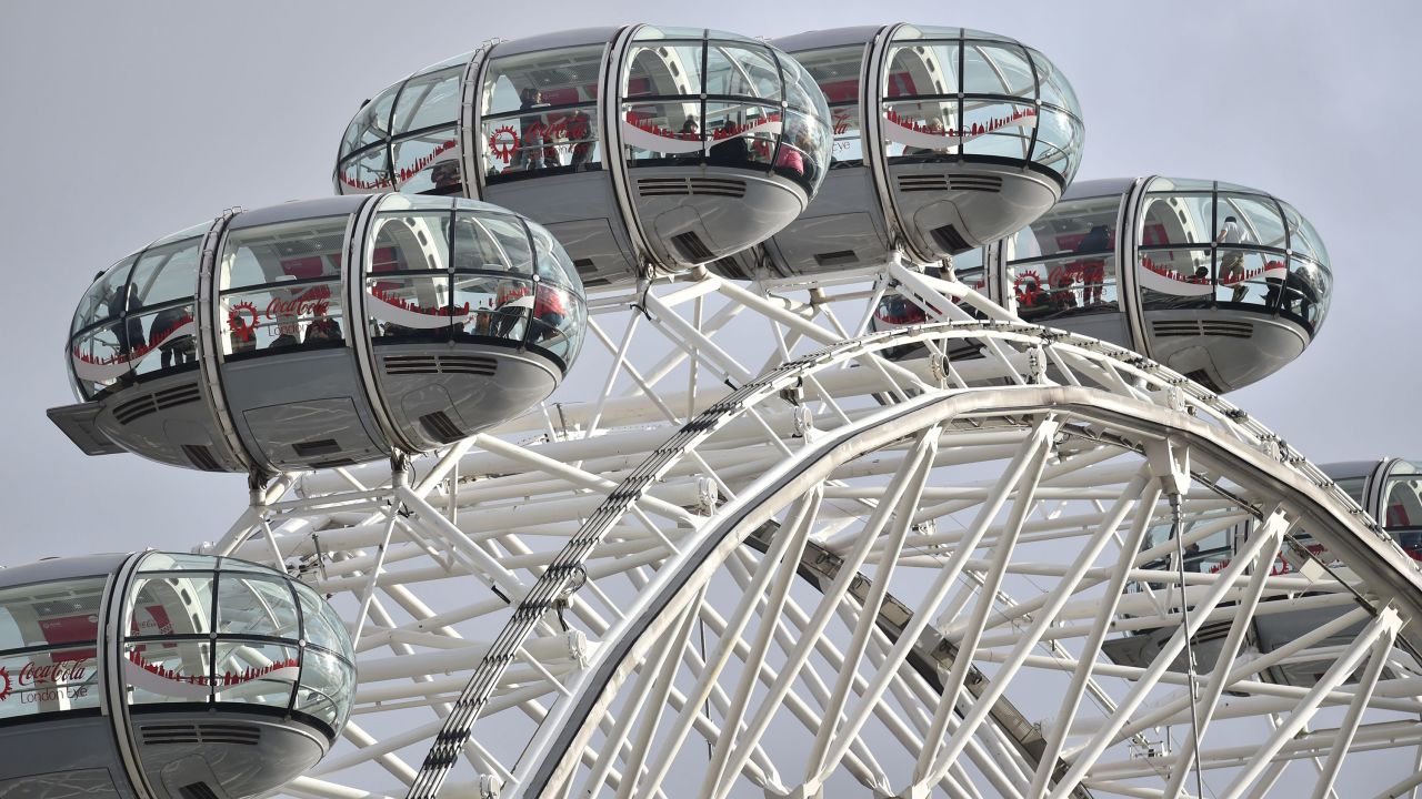 Tourists were trapped for a time in cars on the London Eye Ferris wheel, which was stopped in the immediate aftermath of the attack.