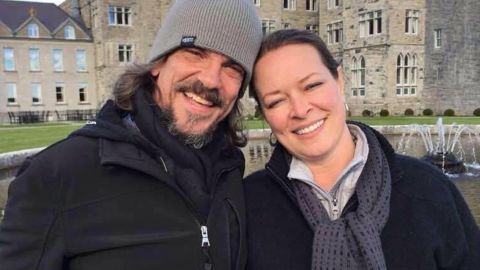 Kurt Cochran (left) was in London celebrating his 25th wedding anniversary with his wife Melissa (right).