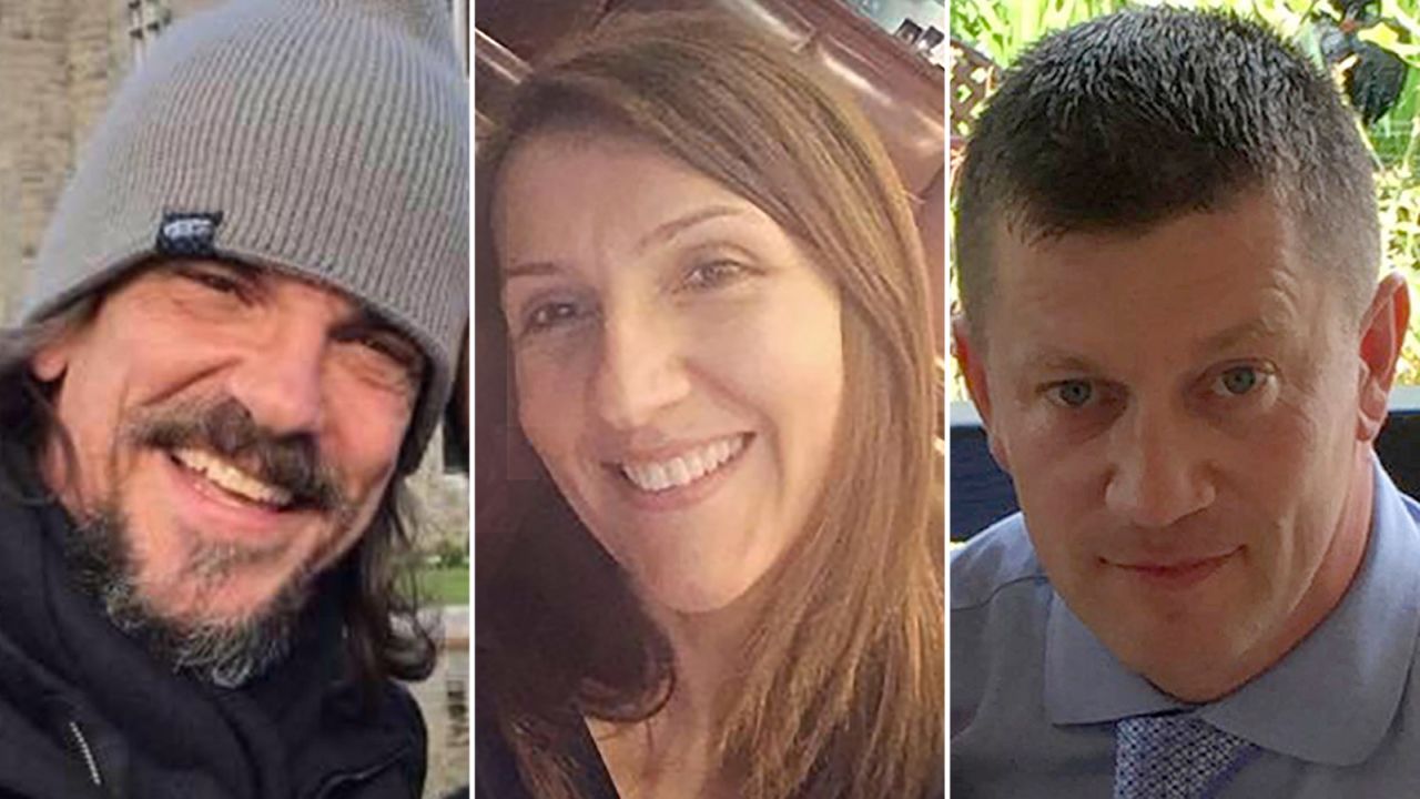 Victims, from left, American tourist Kurt Cochran, teacher Aysha Frade and police Officer Keith Palmer.