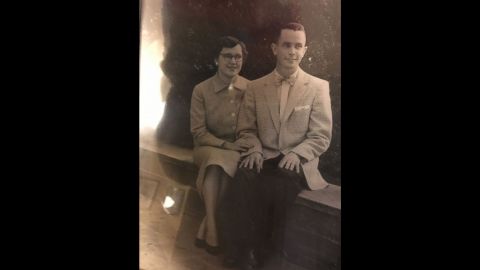 Johnny Jennings with his wife of 61 years.