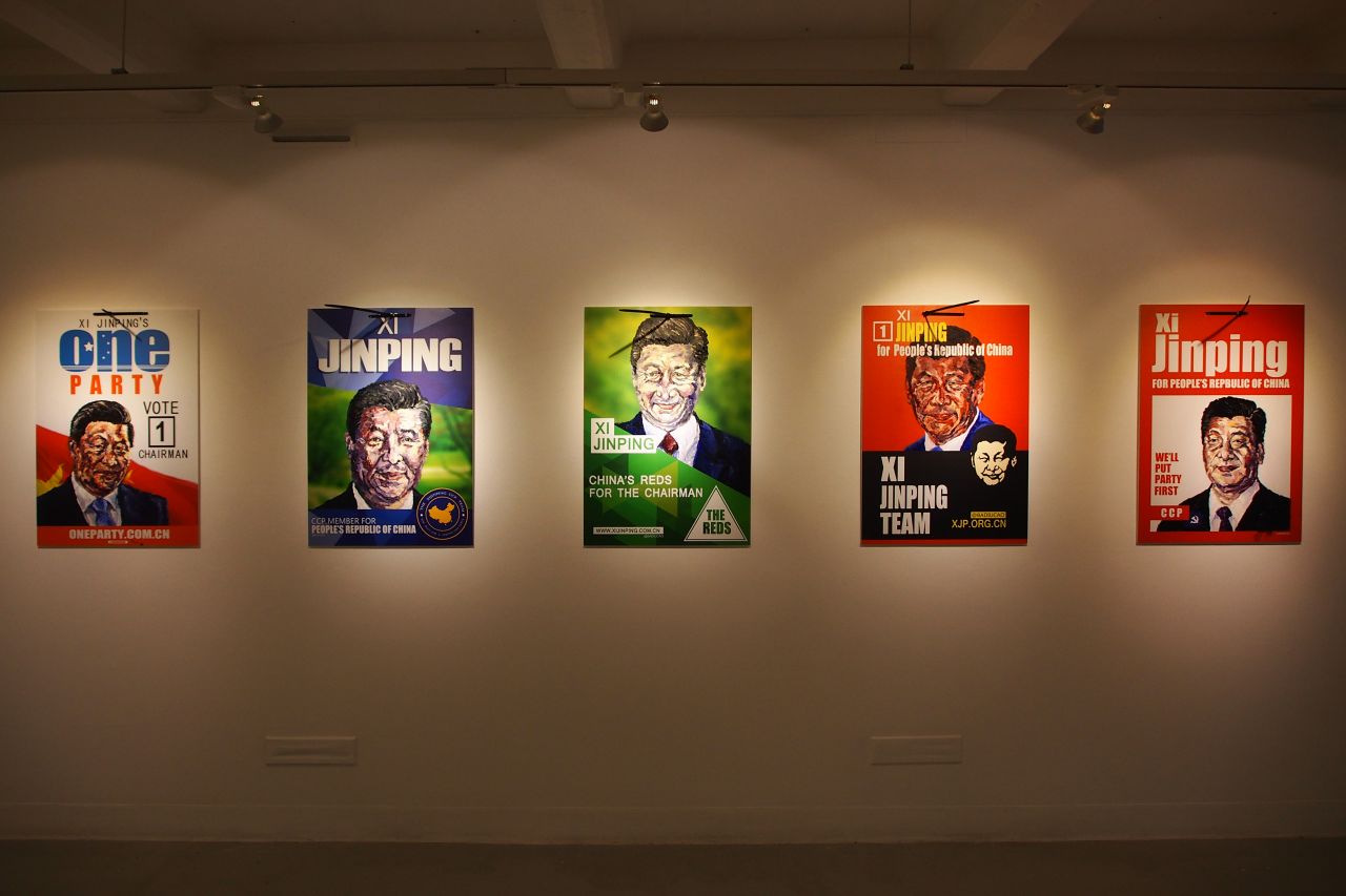 Posters of Chinese President Xi Jinping as a candidate in the Australian general election