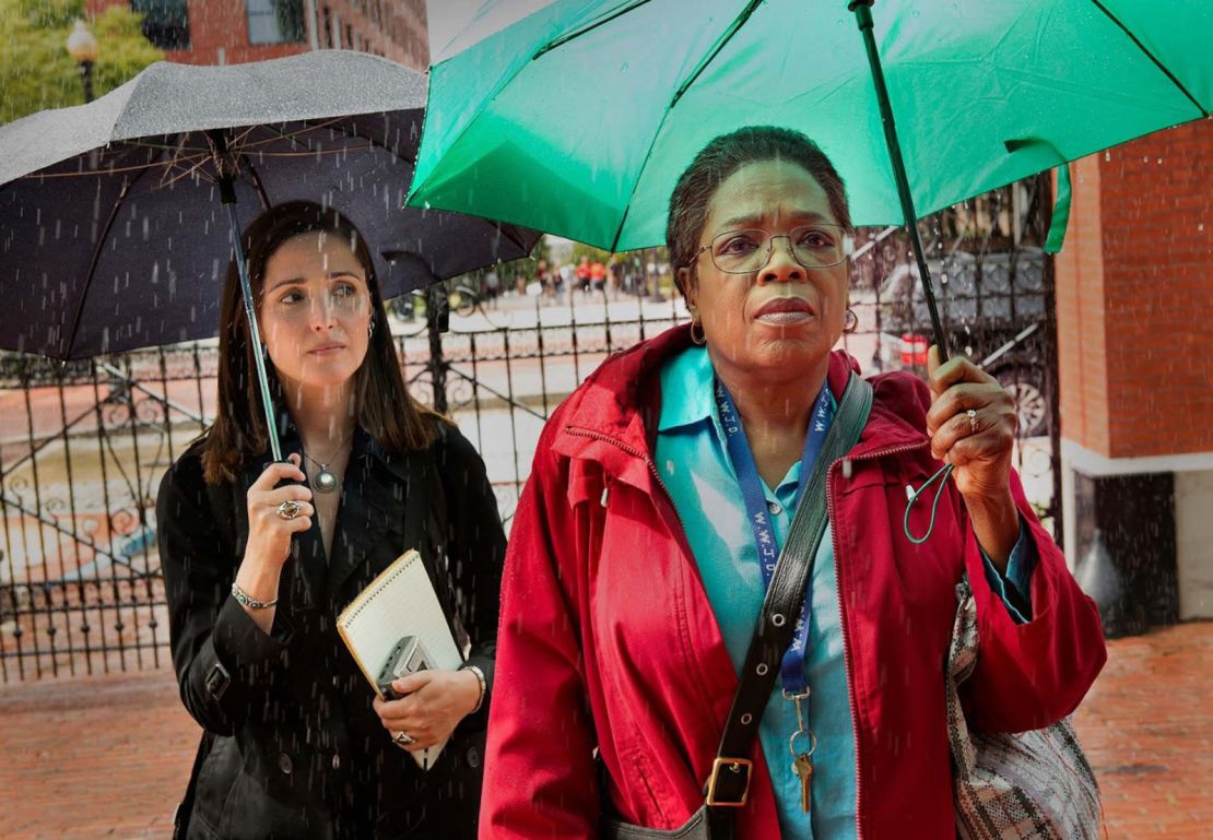 Oprah Winfrey and Rose Byrne in "The Immortal Life of Henrietta Lacks."