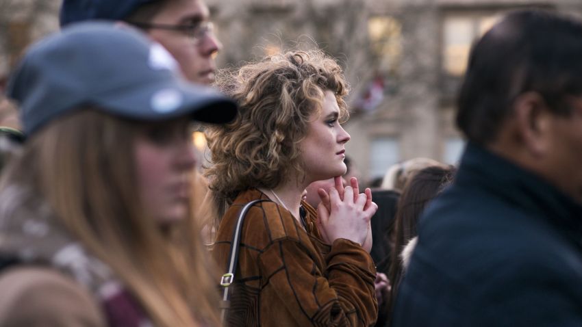 Kit Keane, 19, is a politics student from Arlington, Virginia currently studying at Kings College. She attended the vigil held in Trafalgar Square on March 23, the day after the attack on Westminster. "What happened yesterday really shook me. I'm in this city far from where I'm from," she says, emotion etched across her face.  "No matter what your politics are, you can come together for something like this." Taking a moment to compose herself, she continues: "We're almost so desensitized to [violence]. I got up and went to school today without even thinking about it. I crossed the Thames on my way to school and didn't think about it twice."