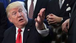 WASHINGTON, DC - MARCH 21:  U.S. President Donald Trump speaks during a bill signing ceremony in the Oval Office of the White House March 21, 2017 in Washington, DC. President Trump has signed S.442 - National Aeronautics and Space Administration Transition Authorization Act of 2017 into law.  (Photo by Alex Wong/Getty Images)