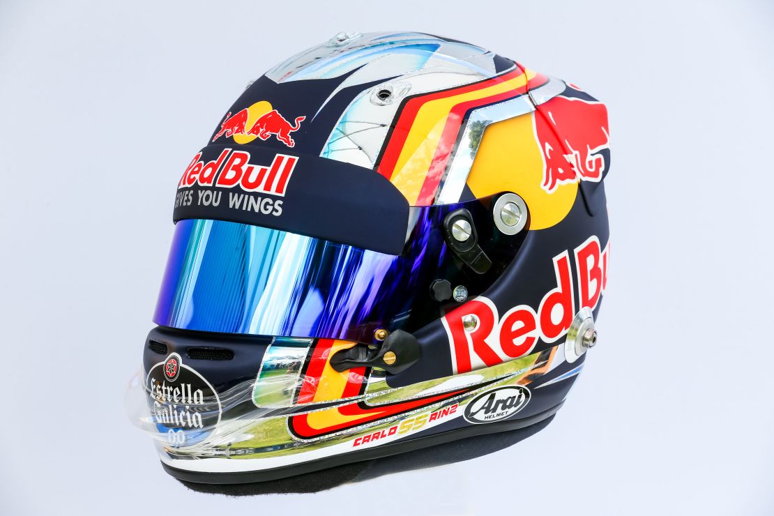 Carlos Sainz's Toro Rosso helmet.