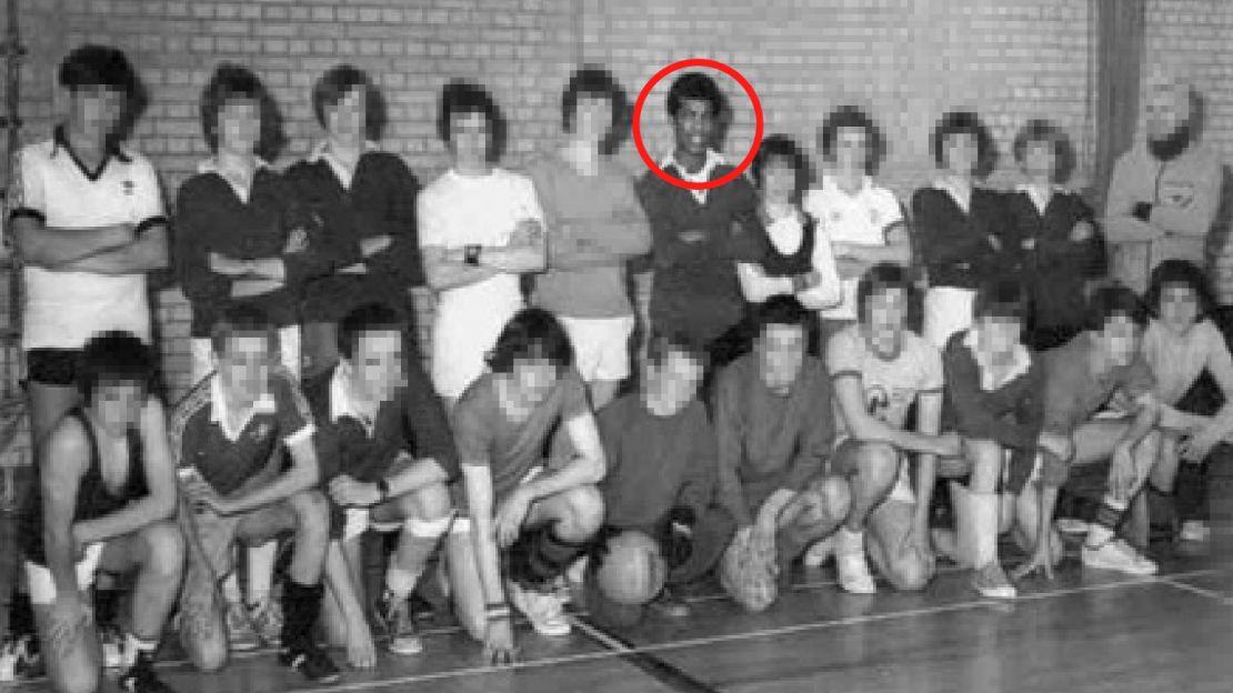 Khalid Masood, then known as Adrian Ajao, appears in a school photo with the soccer team.