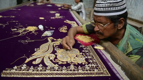 India has a long history of embroidery.