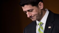 WASHINGTON, DC - MARCH 24: Speaker of the House Paul Ryan (R-WI) holds a news conference in the House Visitors Center following a Republican caucus meeting in the U.S. Capitol March 24, 2017 in Washington, DC. In a big setback to the agenda of President Donald Trump and the Speaker, Ryan cancelled a vote for the American Health Care Act, the GOP plan to repeal and replace the Affordable Care Act, also called 'Obamacare.' (Photo by Drew Angerer/Getty Images)