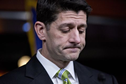 House Speaker Paul Ryan pauses while speaking at a news conference on Capitol Hill on Friday, March 24. Ryan <a href="http://www.cnn.com/2017/03/24/politics/house-health-care-vote/index.html" target="_blank">pulled the health care bill from a floor vote</a> after being unable to secure enough support to pass it.