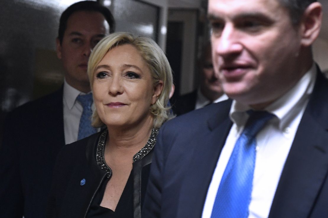 National Front leader Le Pen arrives Friday for a meeting with Russian lawmakers in Moscow.