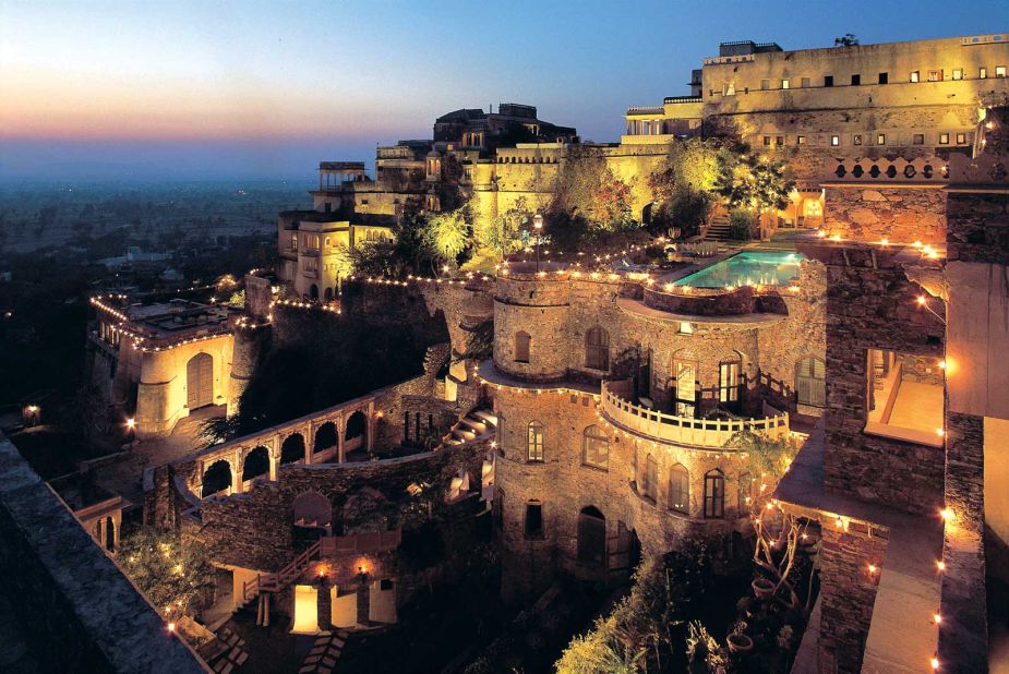 <strong>Neemrana Fort-Palace</strong> -- The dazzling Neemrana Fort-Palace in Rajasthan, India, dates back to 1464 and sprawls across 14 tiered levels.
