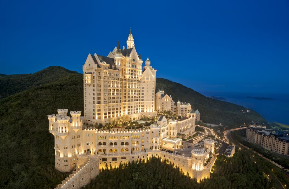 <strong>The Castle Hotel</strong> -- Built in 2014, this Luxury Collection Hotel in Dalian, China, was modeled after the grand fairytale palaces of Bavaria.