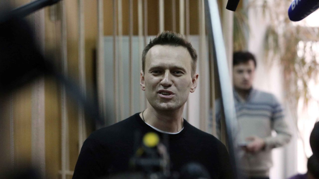 Navalny struck a defiant note during the hearing.
