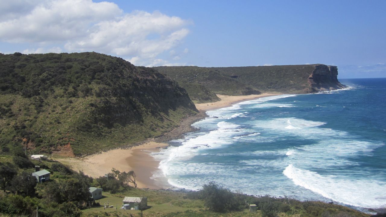 In the Royal National Park, on Sydney's southern rim, where sharks and big breaks make the surf for the experienced surfer only.