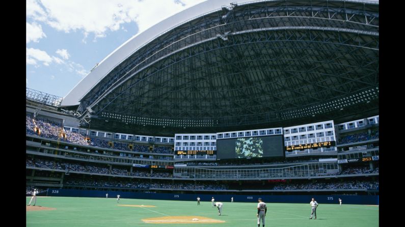 The first retractable-roof venue was the SkyDome (now called the Rogers Centre), which opened in 1989 for MLB's Toronto Blue Jays.