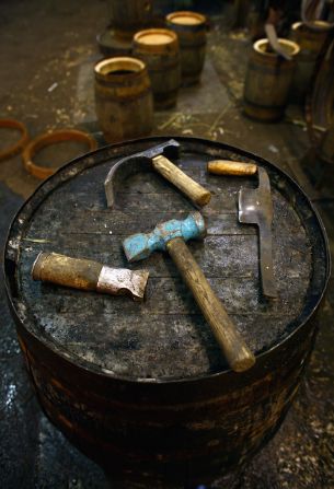 "The tools used to shape the staves and bind them with the hoop (haven't changed much)," says Cox explained.<br />