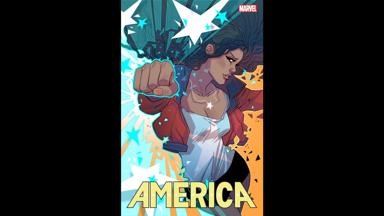A variant cover of "America" #1 by Marguerite Sauvage