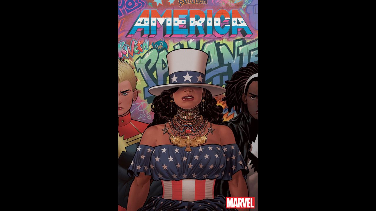 The main cover for "America" #2 by Joe Quinones. 