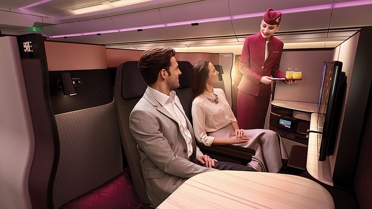 Qatar's new Business Class pods are built for sociability.