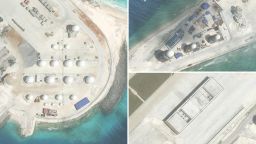 New radar arrays and an aircraft hanger freshly completed at China's artificial island on Fiery Cross Reef, according to AMTI