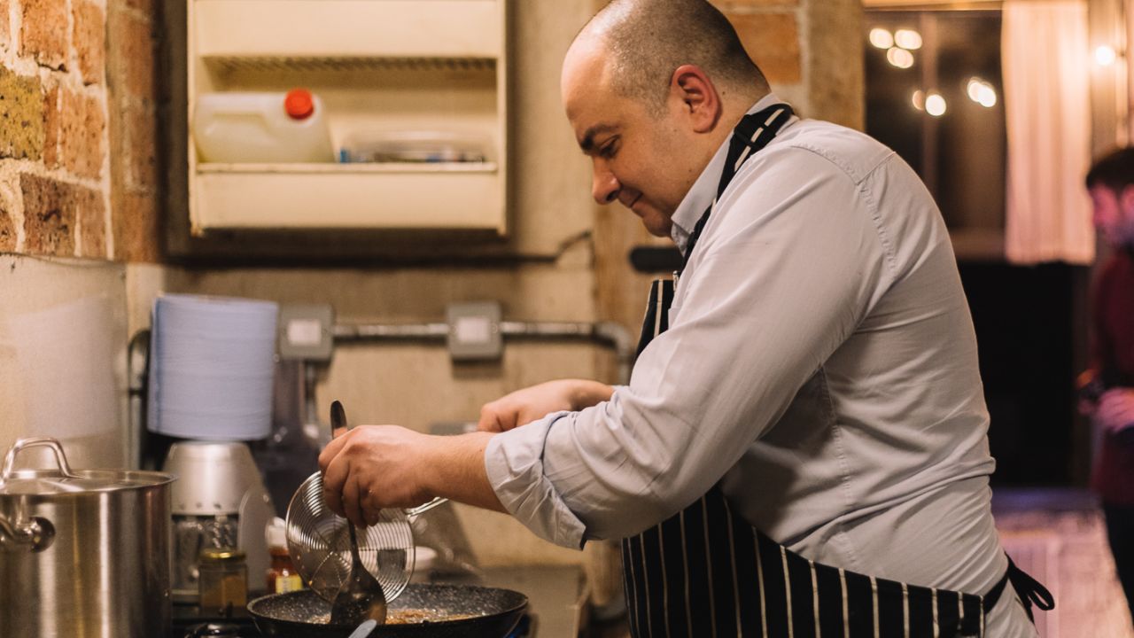 When Alarnab lived in Syria, he ran three successful restaurants and a juice bar.