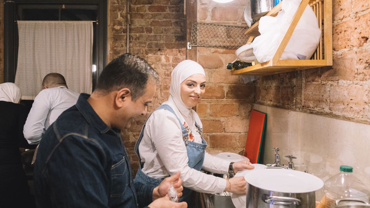 Many volunteered to help Imad with his pop up restaurant in London.