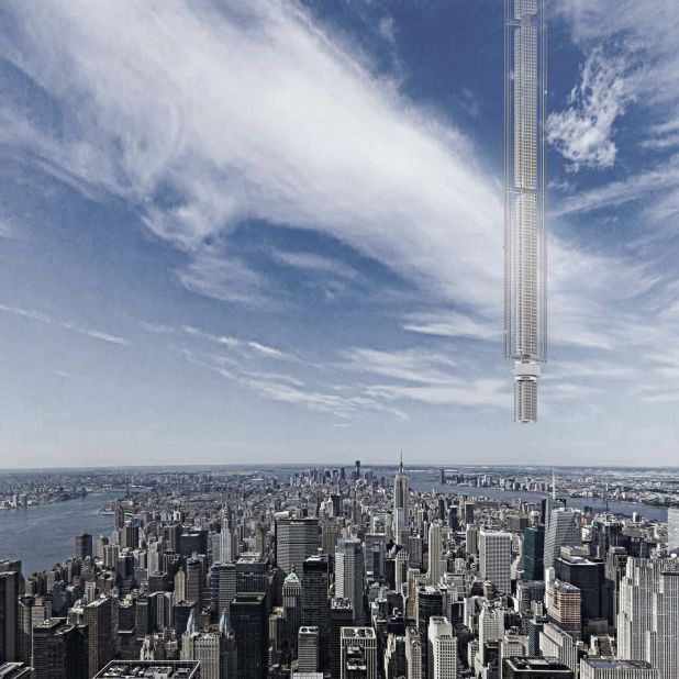 Clouds Architecture Office has unveiled plans for a futuristic skyscraper dubbed the "Analemma Tower." The building would hover majestically above the ground because it would be attached -- wait for it -- to an actual asteroid, in space, that is forcibly put into orbit around the earth.