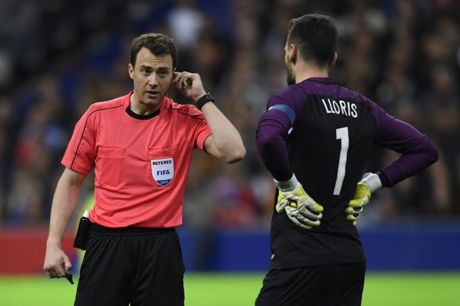 Referee Felix Swayer called upon video technology twice in Spain's 2-0 win over France.