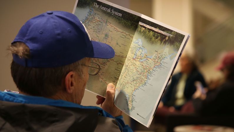 <strong>The route: </strong>The train sets off from Chicago's Union Station, travels through the plains of Nebraska to Denver, across the Rocky Mountains to Salt Lake City, and then through Reno and Sacramento into Emeryville then San Francisco.