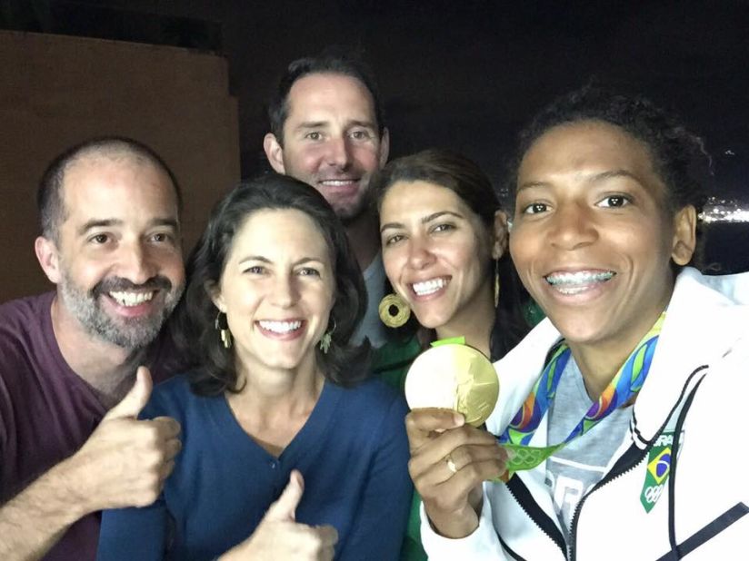 "Rafaela Silva (right) was quick to pick a fight while growing up in the 'City of God' slum in Rio de Janeiro -- but she channeled those skills to become one of Brazil's top judokas," says <a href="http://edition.cnn.com/profiles/shasta-darlington" target="_blank">Darlington</a>. "After suffering racist epithets in the 2012 Olympics, she won Brazil's first gold medal in the 2016 Games, showing the country and the kids from 'City of God' just what it means to never give up."<br /><br /><a href="https://www.cnn.com/2016/08/10/sport/olympics-rafaela-silva-favela/index.html" target="_blank">Discover more about the story of Rafaela Silver, Rio's golden girl.</a>