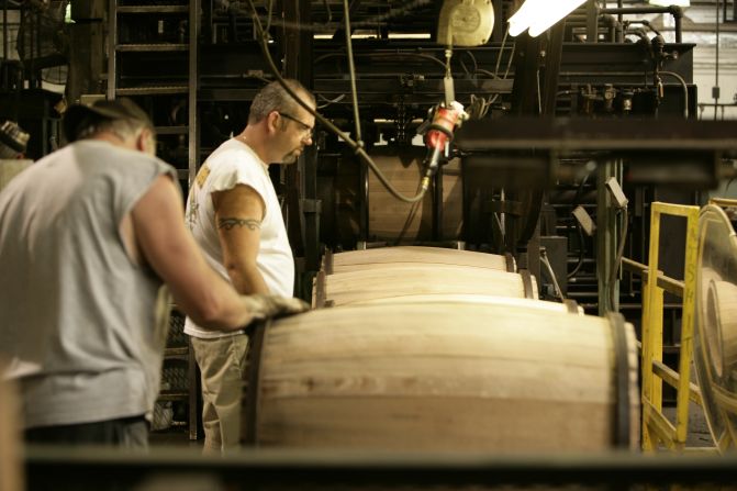 Although technology has sped up the process of making whiskey barrels, the job of the cooper remains integral to the process.