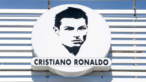 The airport's logo now bears the Portugal star's face.