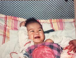 Dickinson was a baby when she was left at an orphanage in China.