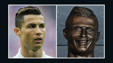 But it's the bronze bust -- and the way it depicts Ronaldo -- which has hit the headlines. <a href=