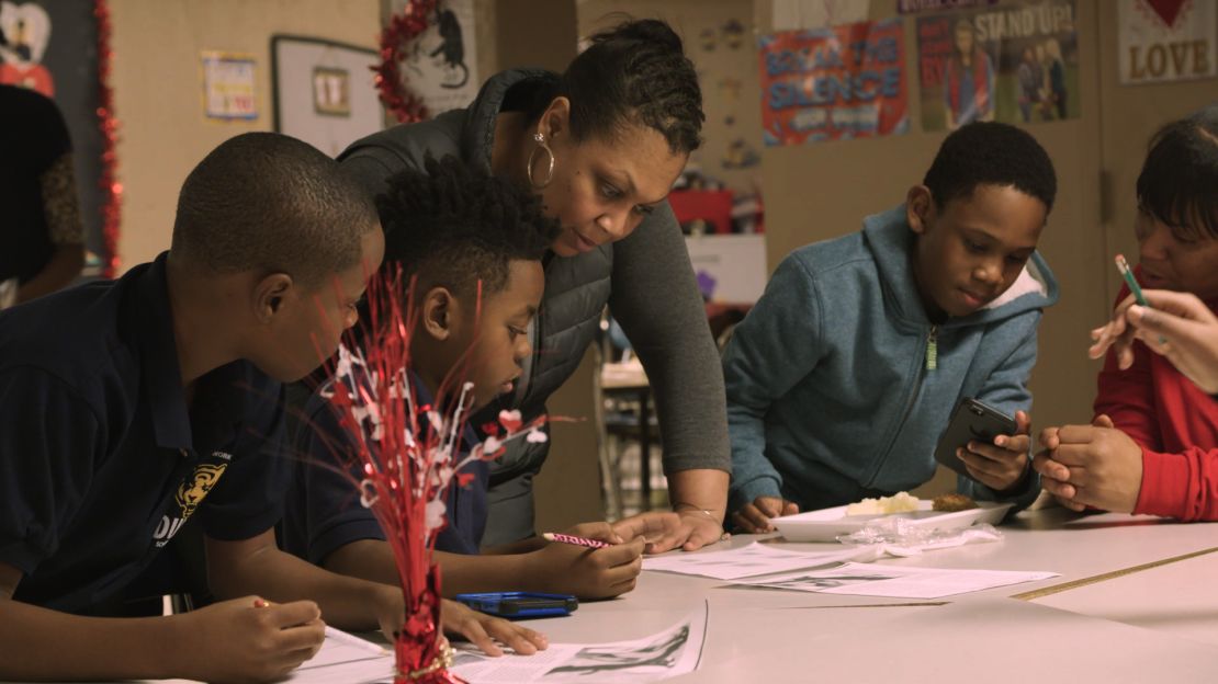 CNN Hero Jennifer Maddox works with kids in her after school program, Future Ties.