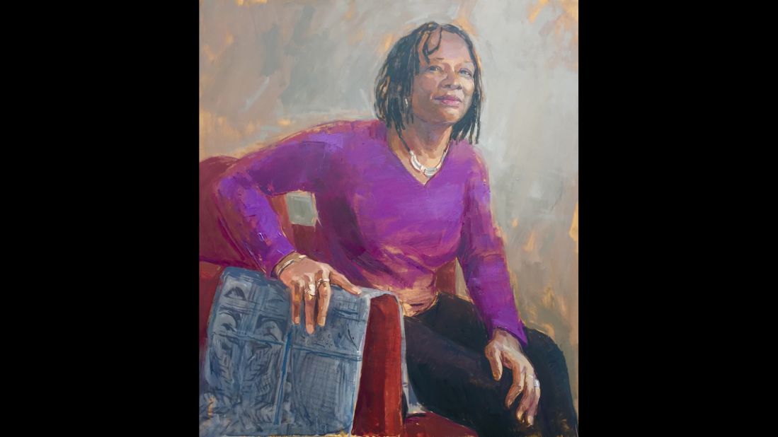 Patricia Daley is a professor of the human geography of Africa at Jesus College, Oxford. She was painted for the new series by artist Binny Mathews. 