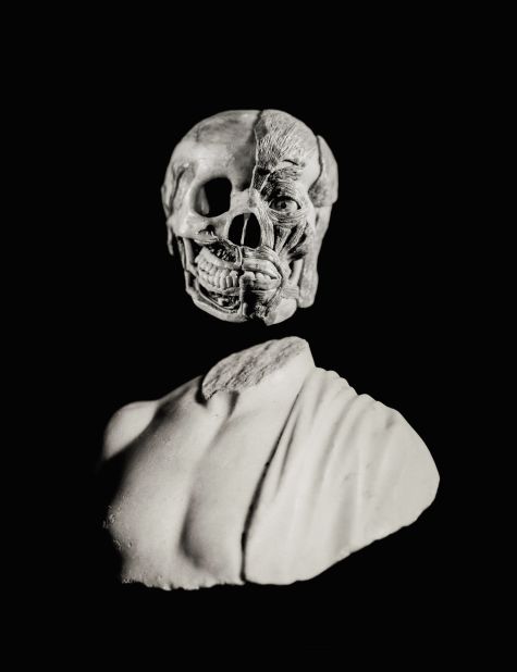 The Curiosity III cover image from the auction brochure features a striking juxtaposition of a wax anatomical model head from the late 18th or early 19th century, estimate $23,195-$32,215 (HK$180,000-$250,000) and a Roman marble bust, 2nd century, estimate $6,443-$9,020 (HK$50,ooo-$70,000). (slideshow image)