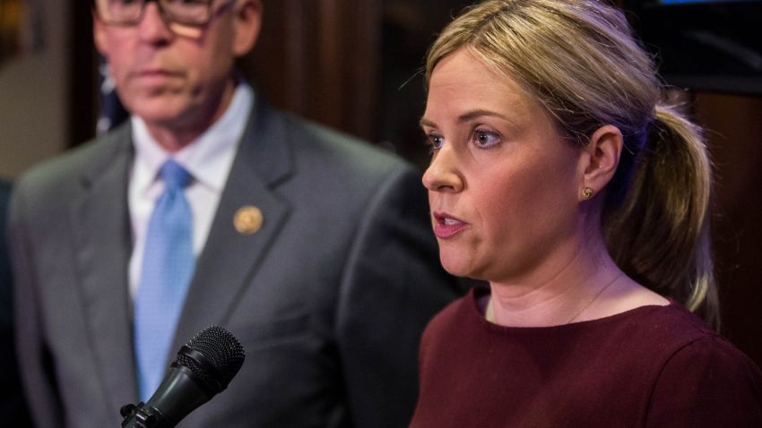 WASHINGTON, D.C. - NOVEMBER 09: RNC Chief of Staff Katie Walsh speaks during a press conference discussing the election of Donald Trump as U.S. President at the Republican National Committee Headquarters on November 9, 2016 in Washington, D.C.  (Photo by Zach Gibson/Getty Images)