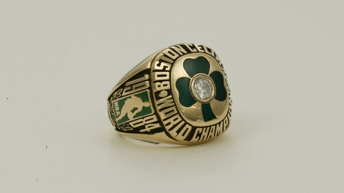 If you were a member of the NBA champion Boston Celtics during the 1983-84 season, this diamond cloverleaf ring might look familiar. Here's a look at some other NBA title rings from the past 40 years.