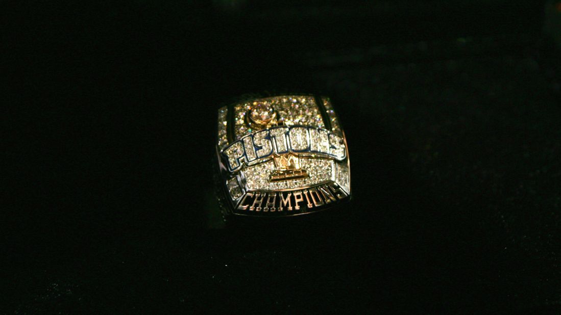 This ring was created for the Detroit Pistons' championship in 2004.