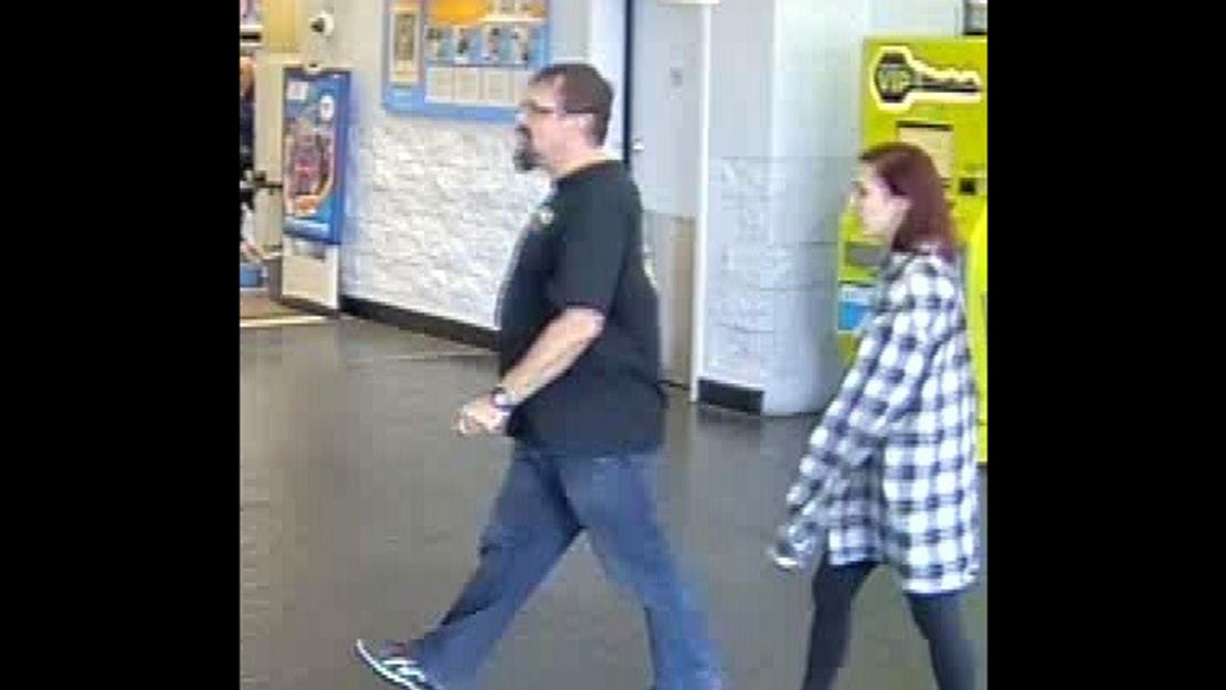 Surveillance images showed Cummins and his student at a Walmart in Oklahoma City on March 15.