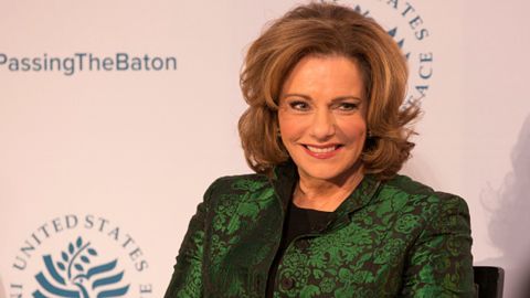Kathleen Troia 'K.T.' McFarland, Deputy National Security Advisor Designate looks on during a conference on the transition of the US Presidency from Obama to Trump at the US Institute Of Peace at the US Institute Of Peace in Washington DC, January 10, 2017.