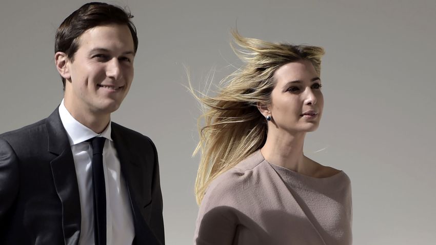 Ivanka Trump and her husband White House senior adviser Jared Kushner arrive for a joint press conference between US President Donald Trump and Japan's Prime Minister Shinzo Abe in the East Room of the White House in Washington, DC on February 10, 2017.