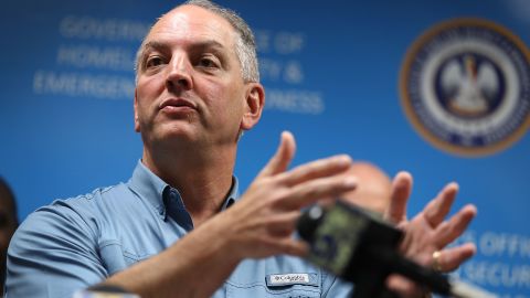 BATON ROUGE, LA - AUGUST 19: Louisiana Governor John Bel Edwards speaks during a press conference to update the public on FEMA's disaster recover and temporary housing programs on August 19, 2016 in Baton Rouge, Louisiana. Last week Louisiana was overwhelmed with flood water causing at least thirteen deaths and thousands of damaged homes. (Photo by Joe Raedle/Getty Images)