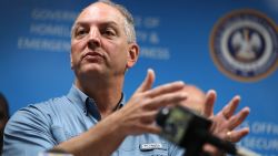 BATON ROUGE, LA - AUGUST 19:  Louisiana Governor John Bel Edwards speaks during a press conference to update the public on FEMA's disaster recover and temporary housing programs on August 19, 2016 in Baton Rouge, Louisiana.  Last week Louisiana was overwhelmed with flood water causing at least thirteen deaths and thousands of damaged homes.  (Photo by Joe Raedle/Getty Images)