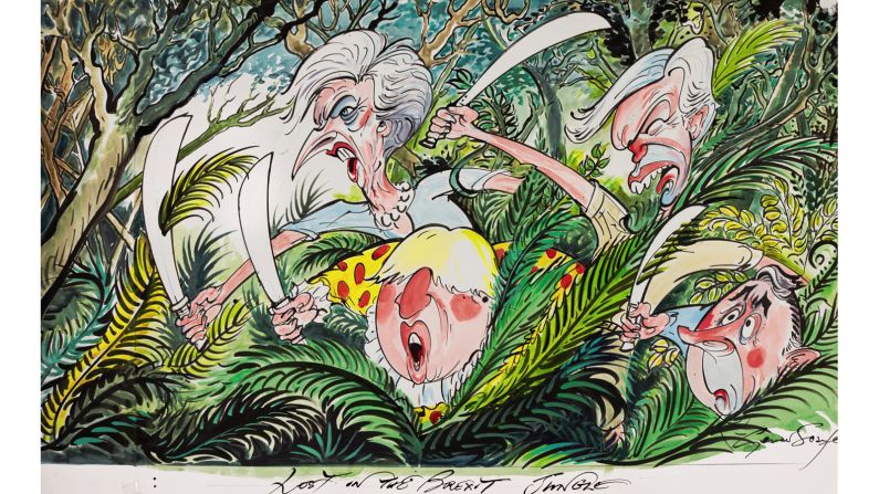 Scarfe got his start at satirical British current affairs magazines <a href="index.php?page=&url=http%3A%2F%2Fwww.private-eye.co.uk%2F" target="_blank" target="_blank">Private Eye</a> and the now-defunct <a href="index.php?page=&url=http%3A%2F%2Fwww.punch.co.uk%2F" target="_blank" target="_blank">Punch</a> in the '60s. 
