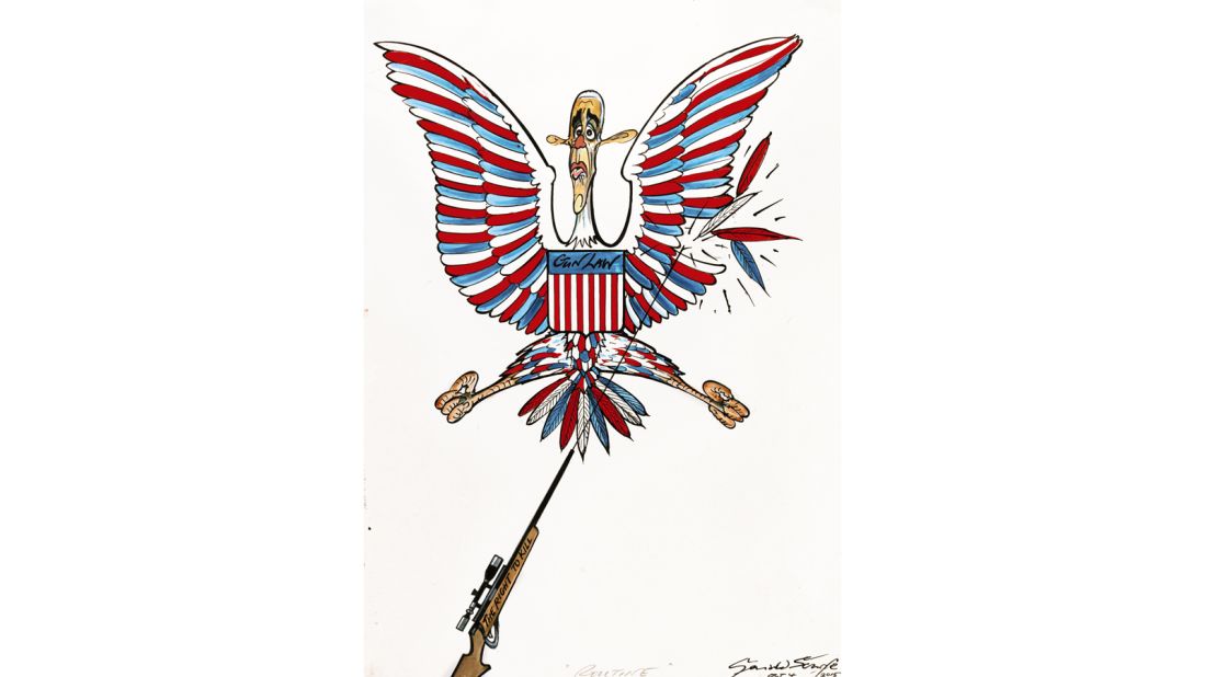 On April 5, Scarfe is selling more than 120 works at the <a href="http://www.sothebys.com/en/auctions/2017/scarfe-at-sothebys-l17417.html" target="_blank" target="_blank">"Scarfe at Sotheby's"</a> auction and exhibition in London. 