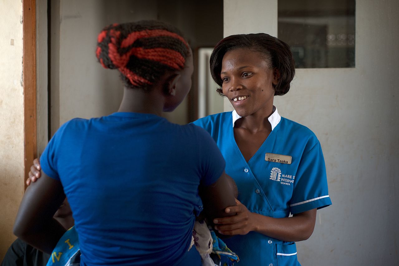 Marie Stopes Uganda nurse, Sara Taaka, at a clinic in Butaleja District, eastern Uganda.