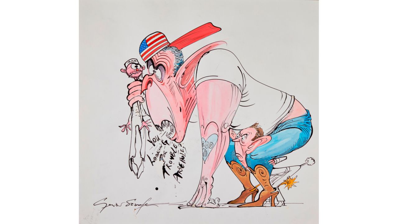 "You Looking For Trouble Arsehole?" by Gerald Scarfe
