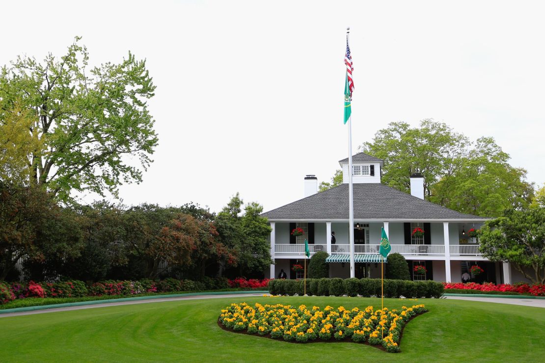 Augusta National's clubhouse stands at the end of Magnolia Lane.